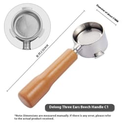 image-51mm Coffee Machine Handle Modified Solid Wood Handle
