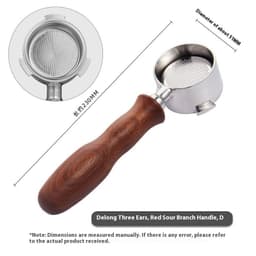 image-51mm Coffee Machine Handle Modified Solid Wood Handle