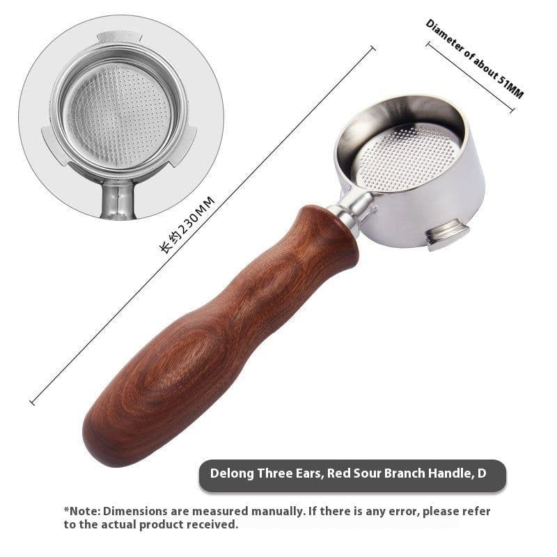 image-51mm Coffee Machine Handle Modified Solid Wood Handle
