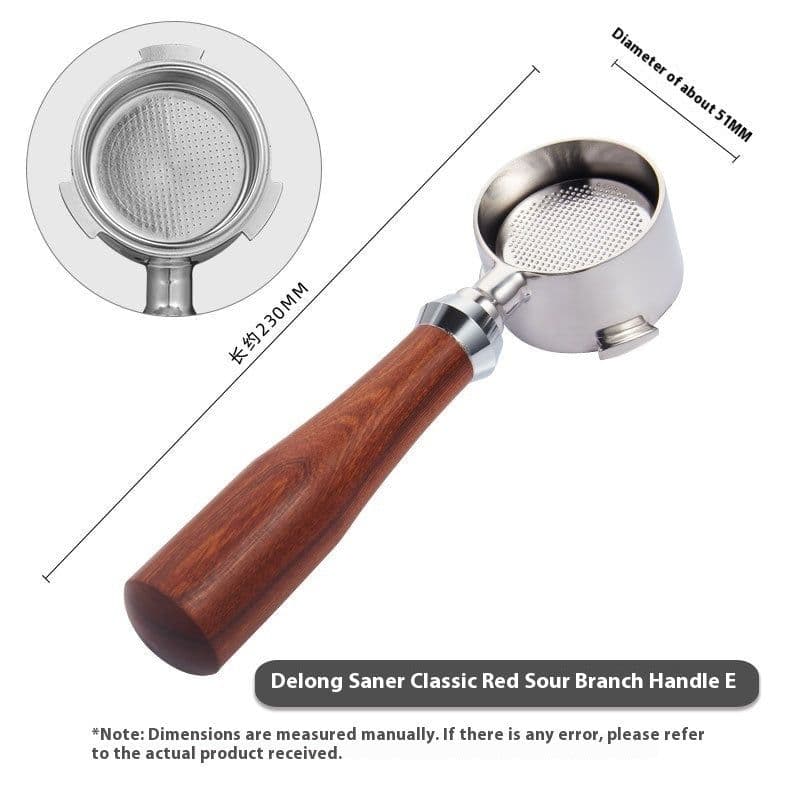 image-51mm Coffee Machine Handle Modified Solid Wood Handle