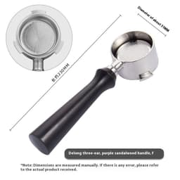 image-51mm Coffee Machine Handle Modified Solid Wood Handle