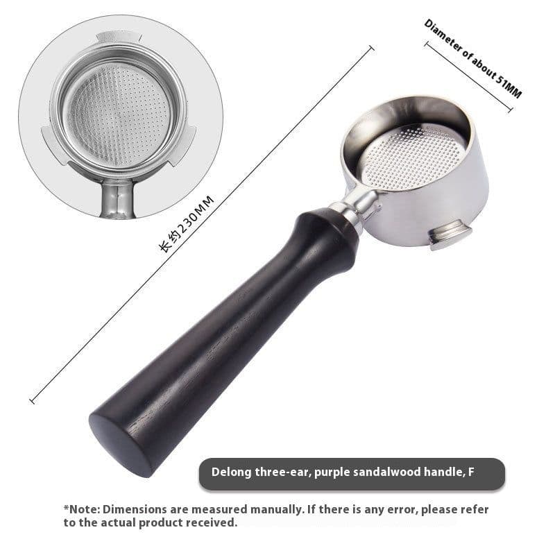 image-51mm Coffee Machine Handle Modified Solid Wood Handle