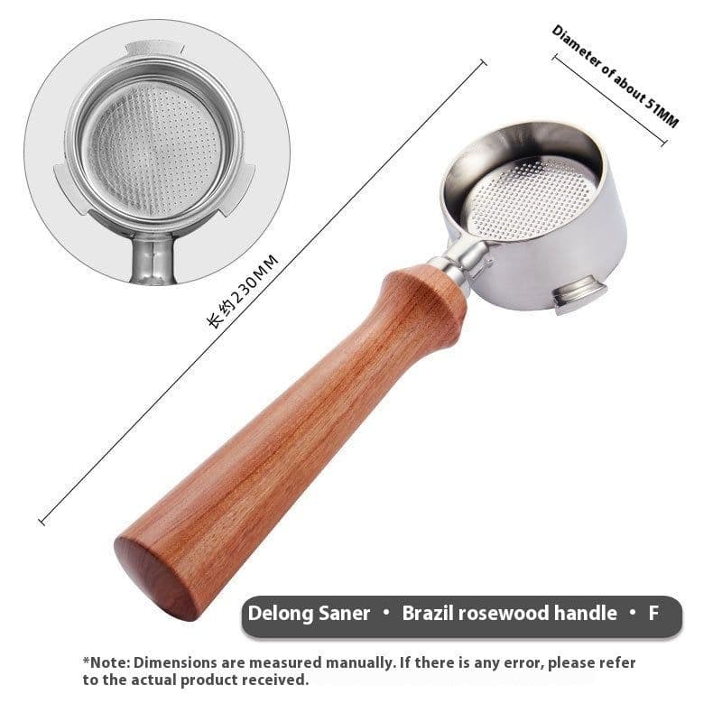 image-51mm Coffee Machine Handle Modified Solid Wood Handle