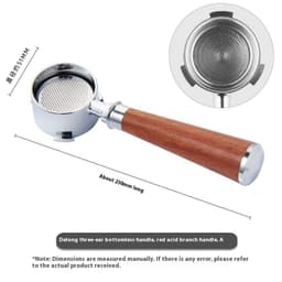 image-51mm Coffee Machine Handle Modified Solid Wood Handle