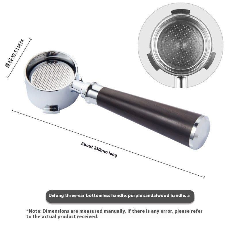 image-51mm Coffee Machine Handle Modified Solid Wood Handle