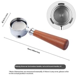 image-51mm Coffee Machine Handle Modified Solid Wood Handle