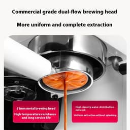 image-Double Extraction Coffee Machine Espresso Household Steam Milk