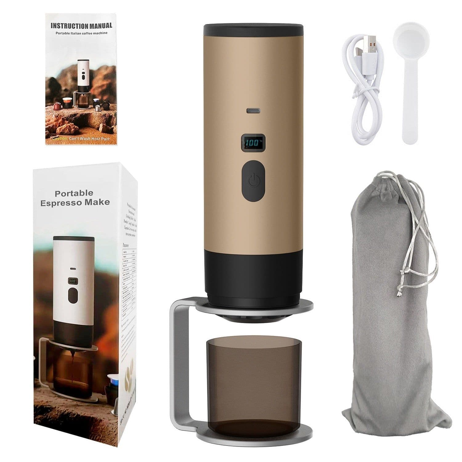 image-Portable Capsule Coffee Machine Automatic Wireless Heating