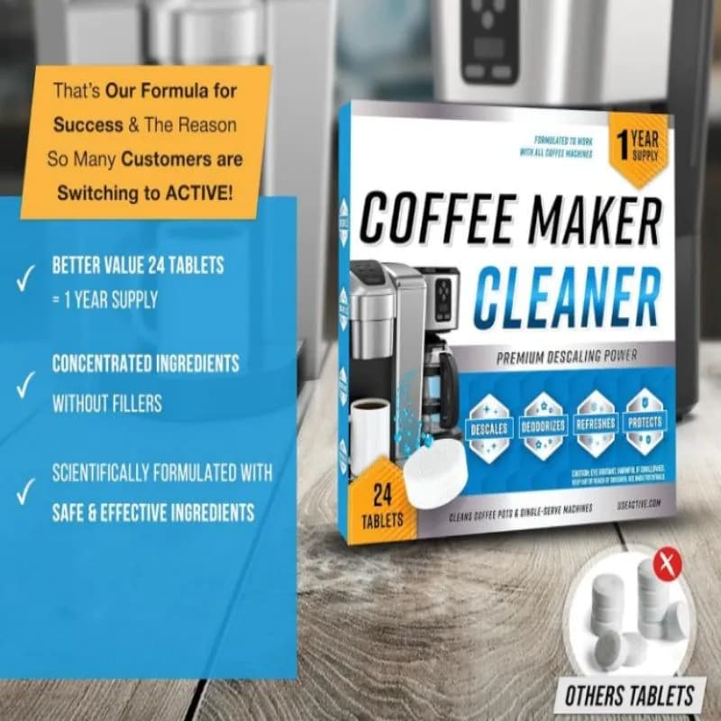 image-Coffee Machine Cleaner Descaler Tablets