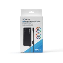 image-Laptop Charger Aisens ASLC-65WAUTO-BK 65 W
