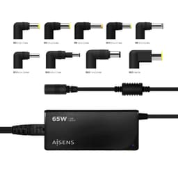 image-Laptop Charger Aisens ASLC-65WAUTO-BK 65 W