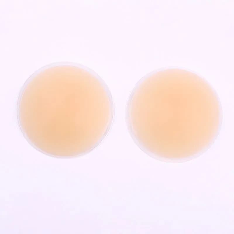 image-Cross-border explosive solid silicone breast stickers Nippies Skin non-marking invisible sticky areola stickers anti-convex breast stickers