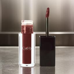 image-Liquid Cream Lipstick Cherry Wine - LCL02 | Paraben Free, Talc Free, Vegan, Vitamin E intensifies lip hydration