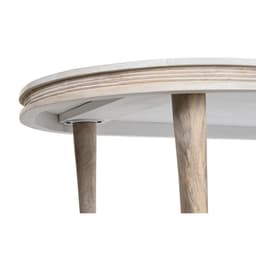 image-Dining Table DKD Home Decor White Golden Brass Mango wood 180 x 90 x 76 cm