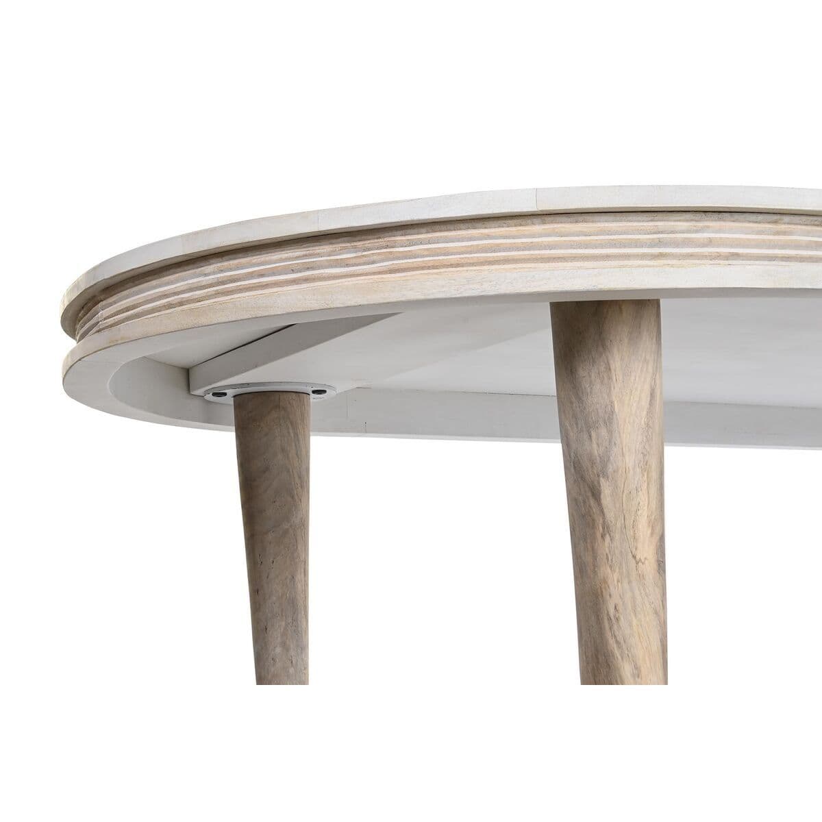 image-Dining Table DKD Home Decor White Golden Brass Mango wood 180 x 90 x 76 cm