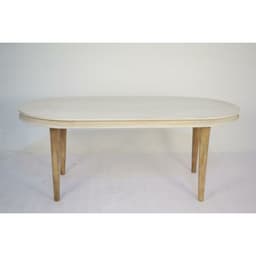 image-Dining Table DKD Home Decor White Golden Brass Mango wood 180 x 90 x 76 cm