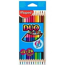 image-Colouring pencils Maped Duo Color' Peps Multicolour Double-ended 12 Pieces (12 Units)