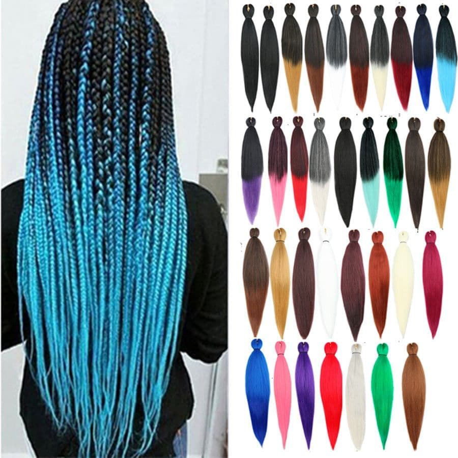 image-Low temperature silk African wig chemical fiber EZ big braid color dirty braid braided wig wholesale 26 inches 90g