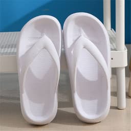 image-New flip-flops clip-on non-slip outdoor flat-bottom soft-bottom bathroom couples wear sandals and slippers casual thick-soled sandals