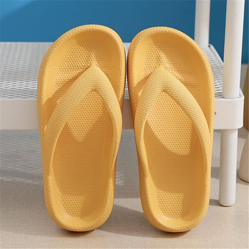 image-New flip-flops clip-on non-slip outdoor flat-bottom soft-bottom bathroom couples wear sandals and slippers casual thick-soled sandals