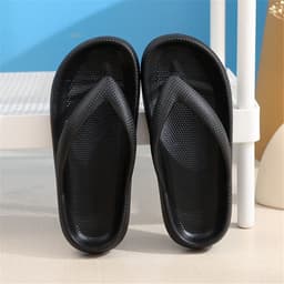 image-New flip-flops clip-on non-slip outdoor flat-bottom soft-bottom bathroom couples wear sandals and slippers casual thick-soled sandals