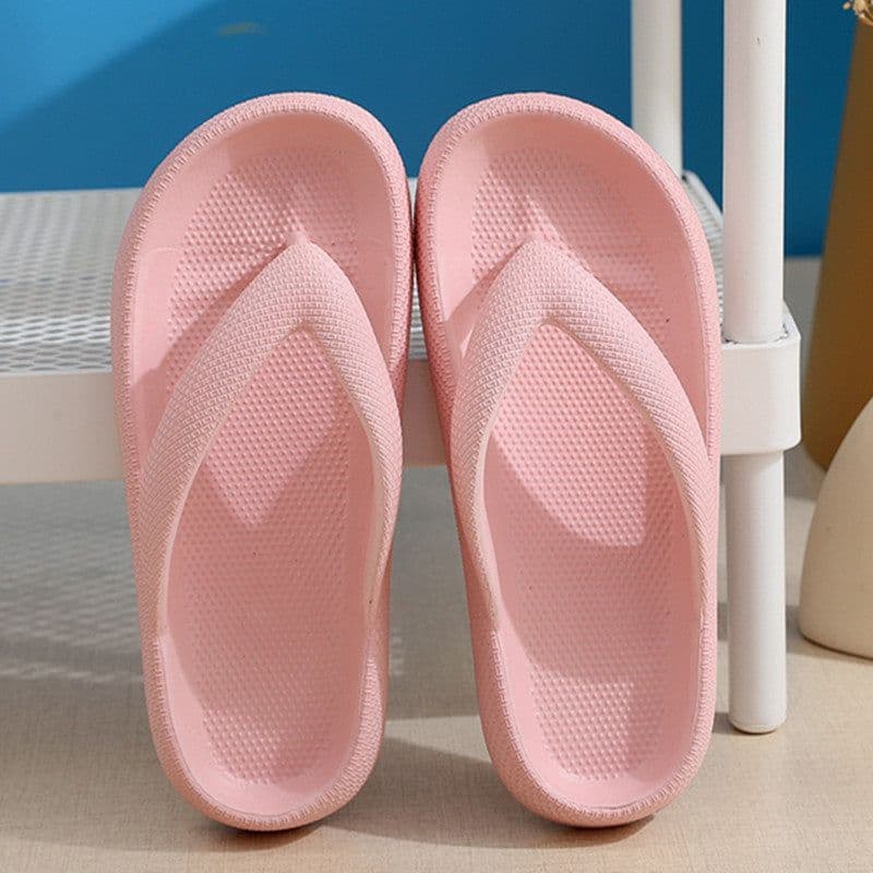 image-New flip-flops clip-on non-slip outdoor flat-bottom soft-bottom bathroom couples wear sandals and slippers casual thick-soled sandals