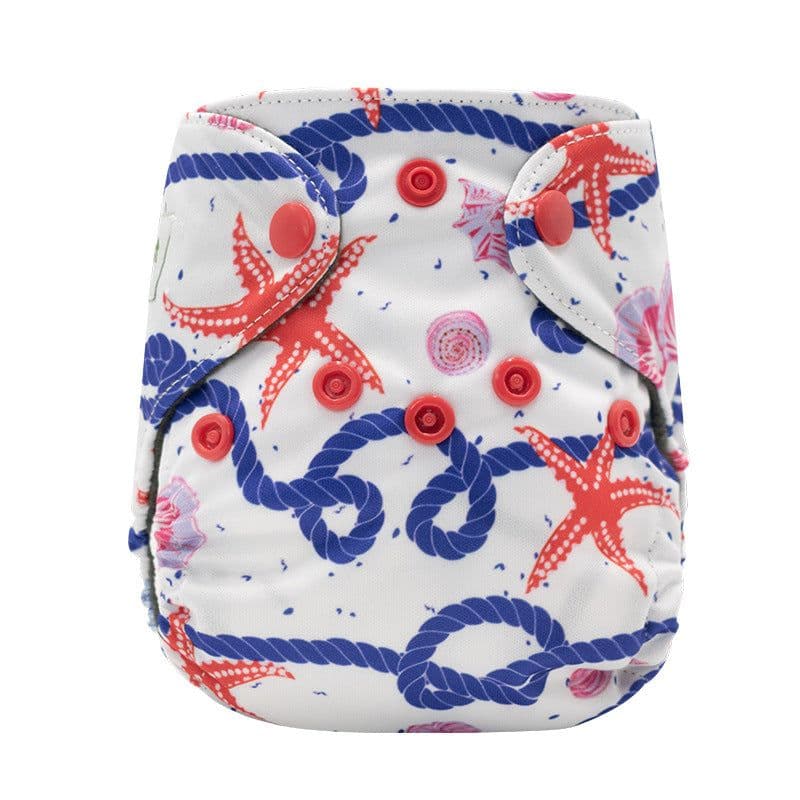 image-Newborn cloth diaper AIO diaper bamboo charcoal cloth lining washable baby pants diapers can be customized