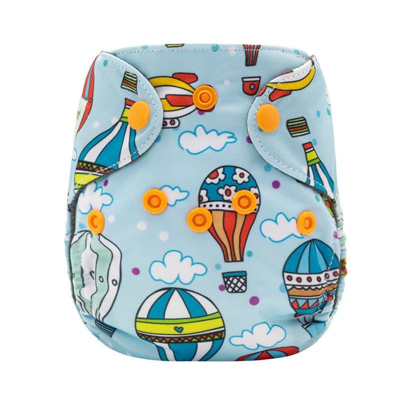 image-Newborn cloth diaper AIO diaper bamboo charcoal cloth lining washable baby pants diapers can be customized
