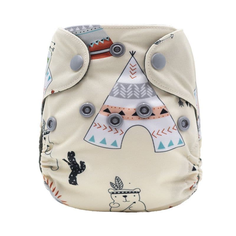 image-Newborn cloth diaper AIO diaper bamboo charcoal cloth lining washable baby pants diapers can be customized
