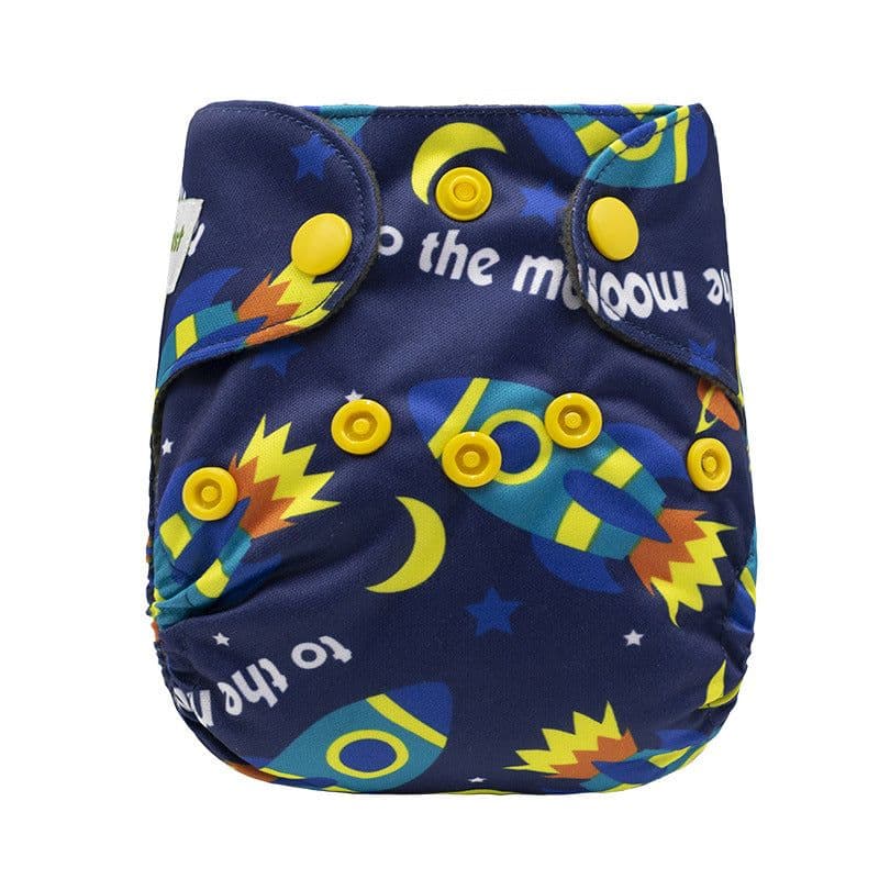 image-Newborn cloth diaper AIO diaper bamboo charcoal cloth lining washable baby pants diapers can be customized