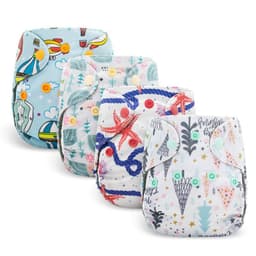 image-Newborn cloth diaper AIO diaper bamboo charcoal cloth lining washable baby pants diapers can be customized