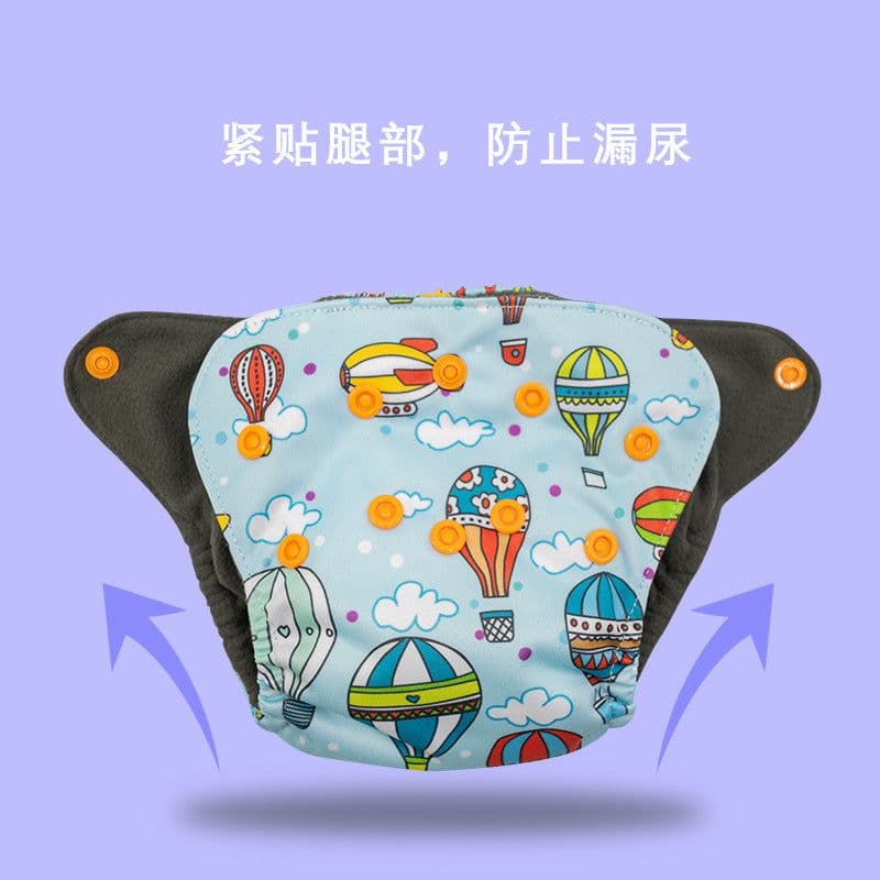 image-Newborn cloth diaper AIO diaper bamboo charcoal cloth lining washable baby pants diapers can be customized
