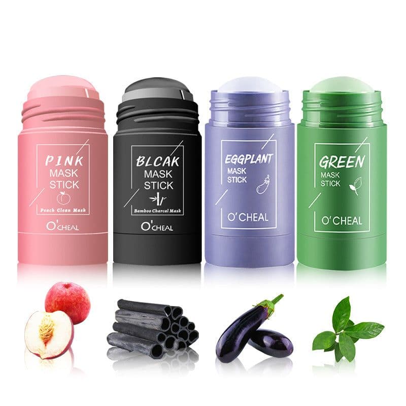 image-Cross-border African Green Tea Solid Mask Stick Bamboo Charcoal Deep Cleansing Pore Mud Mask Moisturizing Moisturizing Moisturizing Cleansing Stick