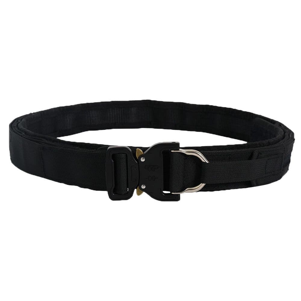 image-3.8cm double-layer thickened tactical belt upgraded version of cobra buckle nylon belt military fan CS outdoor belt