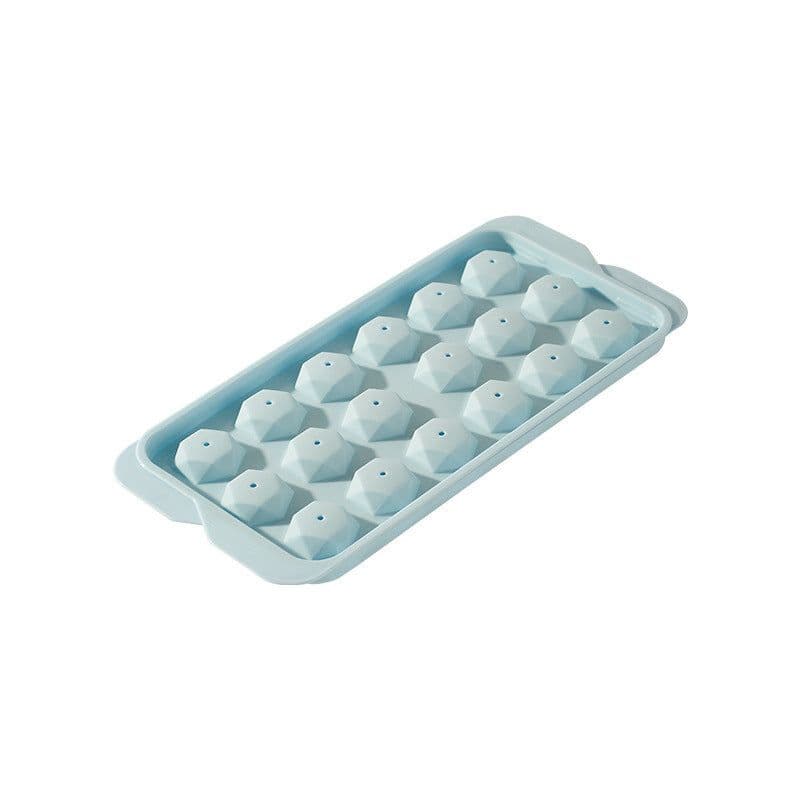 image-With lid round ball ice box household plastic ice cube mold refrigerator ice ball mold ice box round ice mold ice box
