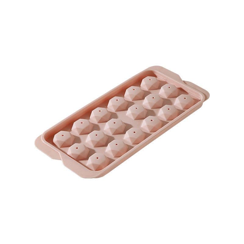 image-With lid round ball ice box household plastic ice cube mold refrigerator ice ball mold ice box round ice mold ice box