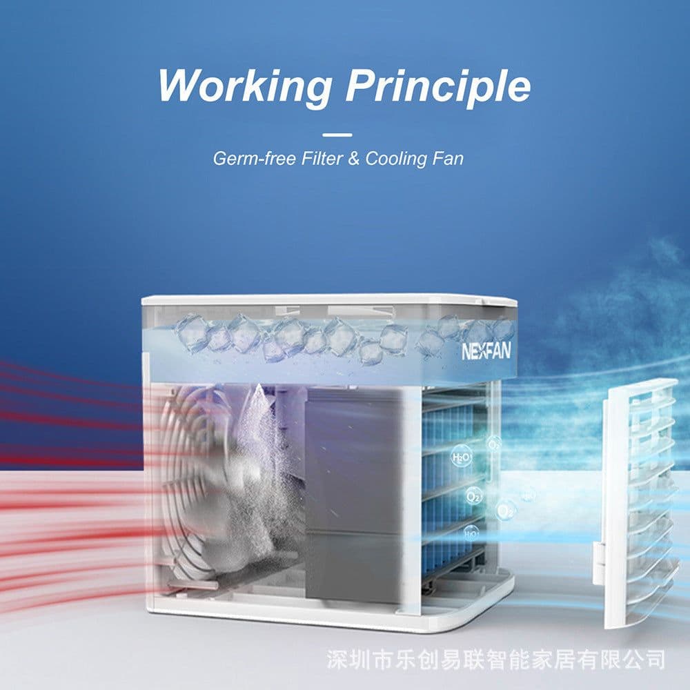 image-2021 new NEXFAN air cooler desktop water cooling fan spray household water cooling mini small air conditioner cross border