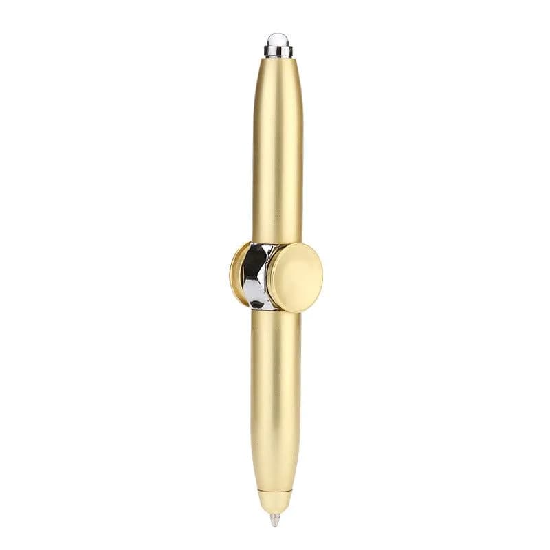 image-Multifunctional ballpoint pen Gyro ballpoint pen rotating luminous metal pen custom LED luminous new creative pen