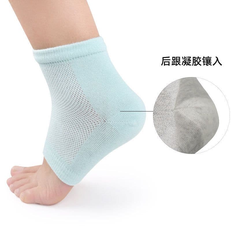 image-Mesh gel anti-drying heel socks heel protection socks moisturizing men's and women's rear socks breathable sweat-absorbing spot
