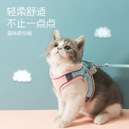 image-Pet traction rope chest strap cat dog traction vest type reflective anti-breakaway cat traction pet supplies