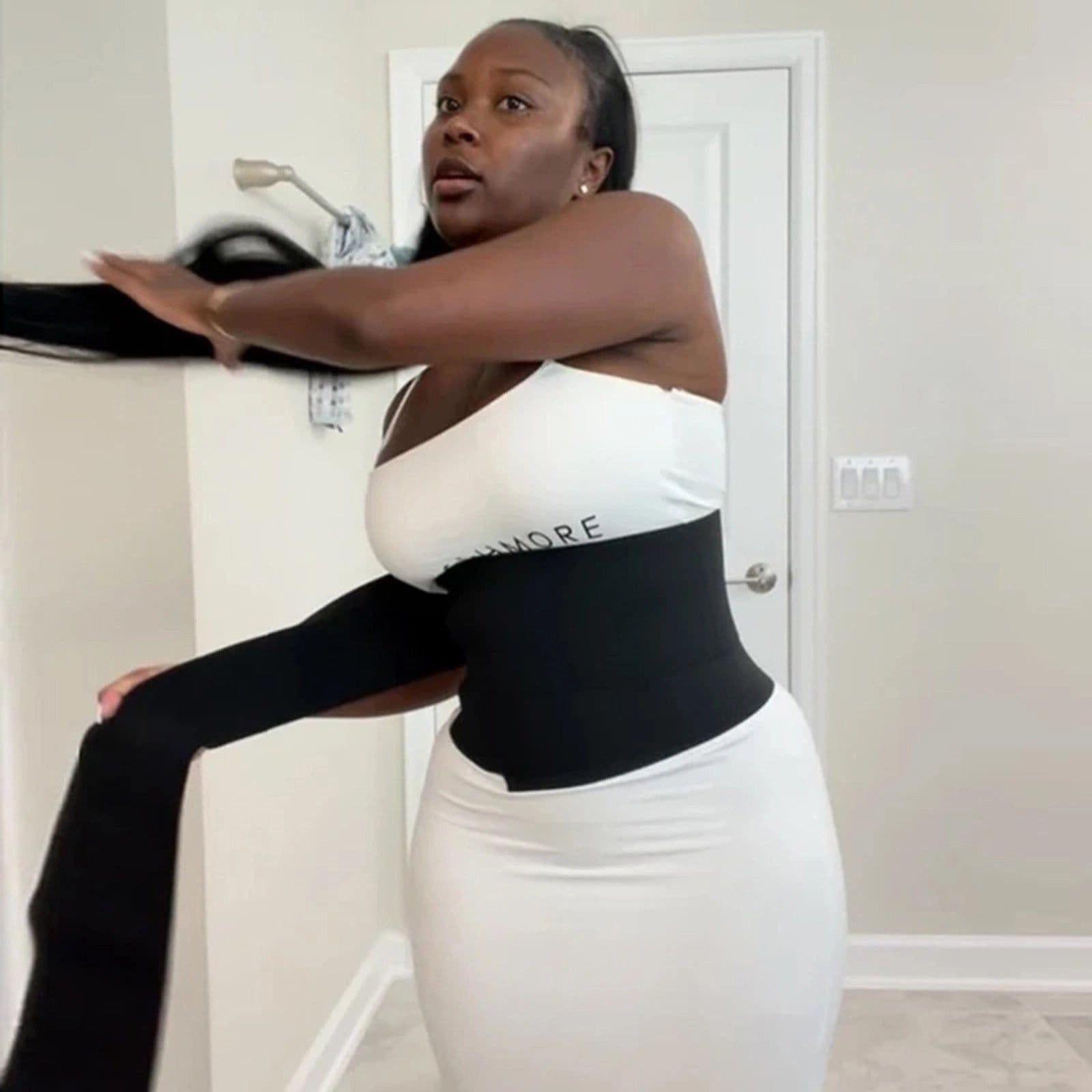 image-Cross-border independent station yoga long restraint belt thin waist and abdomen belt tight BANDAGE WRAP