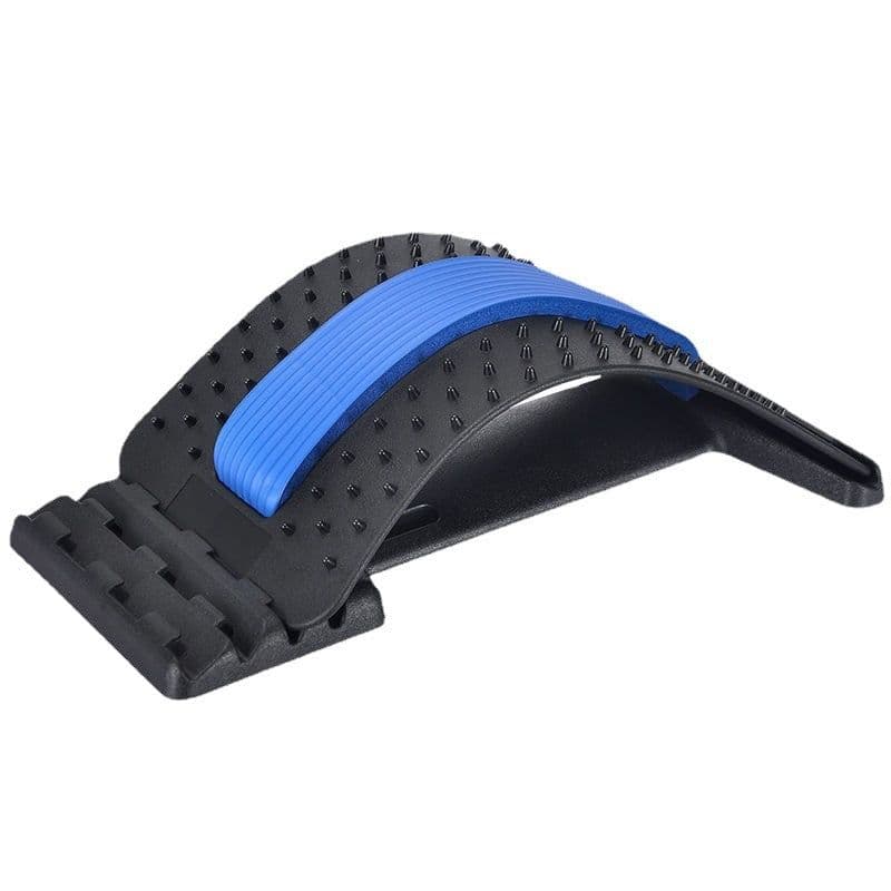 image-Lumbar soothing device cushion belt waist back pain strain traction massager lumbar disc corrector spot