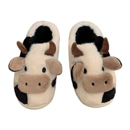 image-Soft cute cute girl heart all-inclusive with cow cotton slippers female winter student dormitory with non-slip warm home shoes