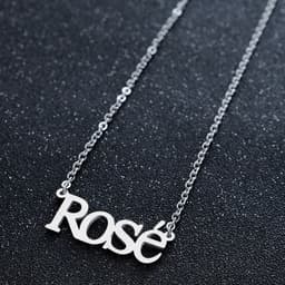 image-BLACKPINK combination LISA ROSE JENNIE JISOO letter necklace stainless steel collarbone necklace