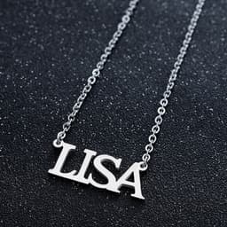 image-BLACKPINK combination LISA ROSE JENNIE JISOO letter necklace stainless steel collarbone necklace