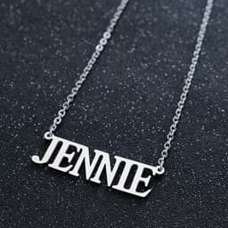 image-BLACKPINK combination LISA ROSE JENNIE JISOO letter necklace stainless steel collarbone necklace