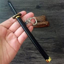 image-One Piece Sauron Snow Walking Knife Buckle Sauron Three Knife Flow Weapon Model With Sheath Knife Buckle 15cm Weapon