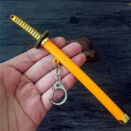 image-One Piece Sauron Snow Walking Knife Buckle Sauron Three Knife Flow Weapon Model With Sheath Knife Buckle 15cm Weapon