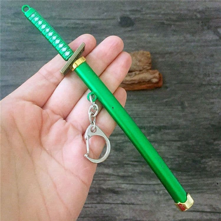 image-One Piece Sauron Snow Walking Knife Buckle Sauron Three Knife Flow Weapon Model With Sheath Knife Buckle 15cm Weapon