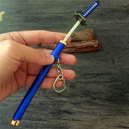 image-One Piece Sauron Snow Walking Knife Buckle Sauron Three Knife Flow Weapon Model With Sheath Knife Buckle 15cm Weapon